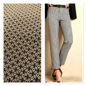 NWOT Banana Republic Factory Sloan Fit Grey Black Geometric Trouser Size 4
